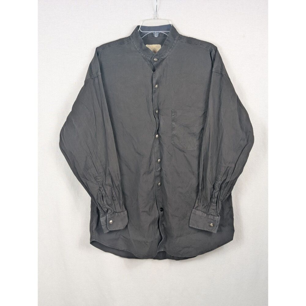 Vintage Stubbs Collection Button Up Shirt Buffalo Nickle Button Men's Size Large